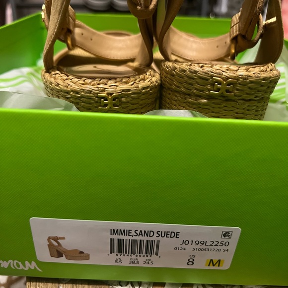 SAM EDELMAN IMMIE SAND SUDE PLATFORM SANDALS - Picture 7 of 7